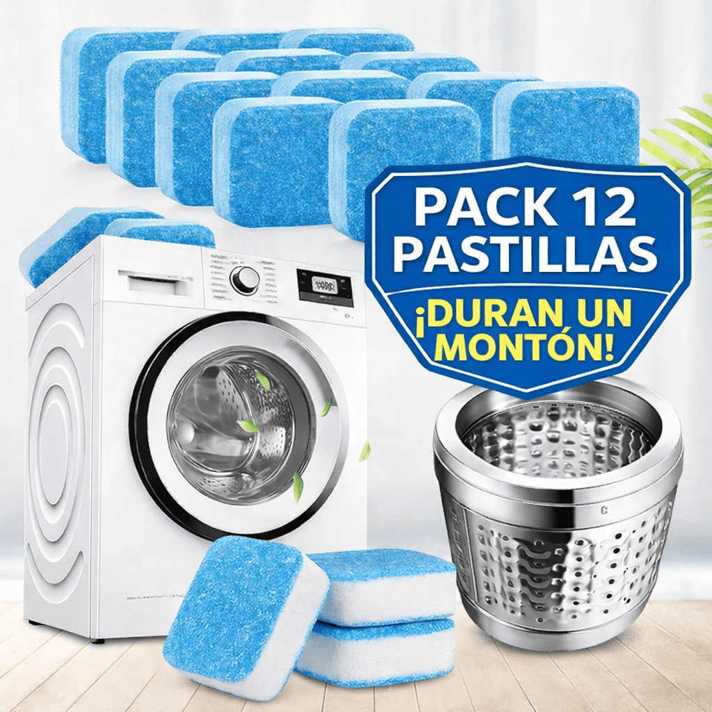 Pack 12 pastillas limpia lavadora - Deja Tu Lavadora como Nueva