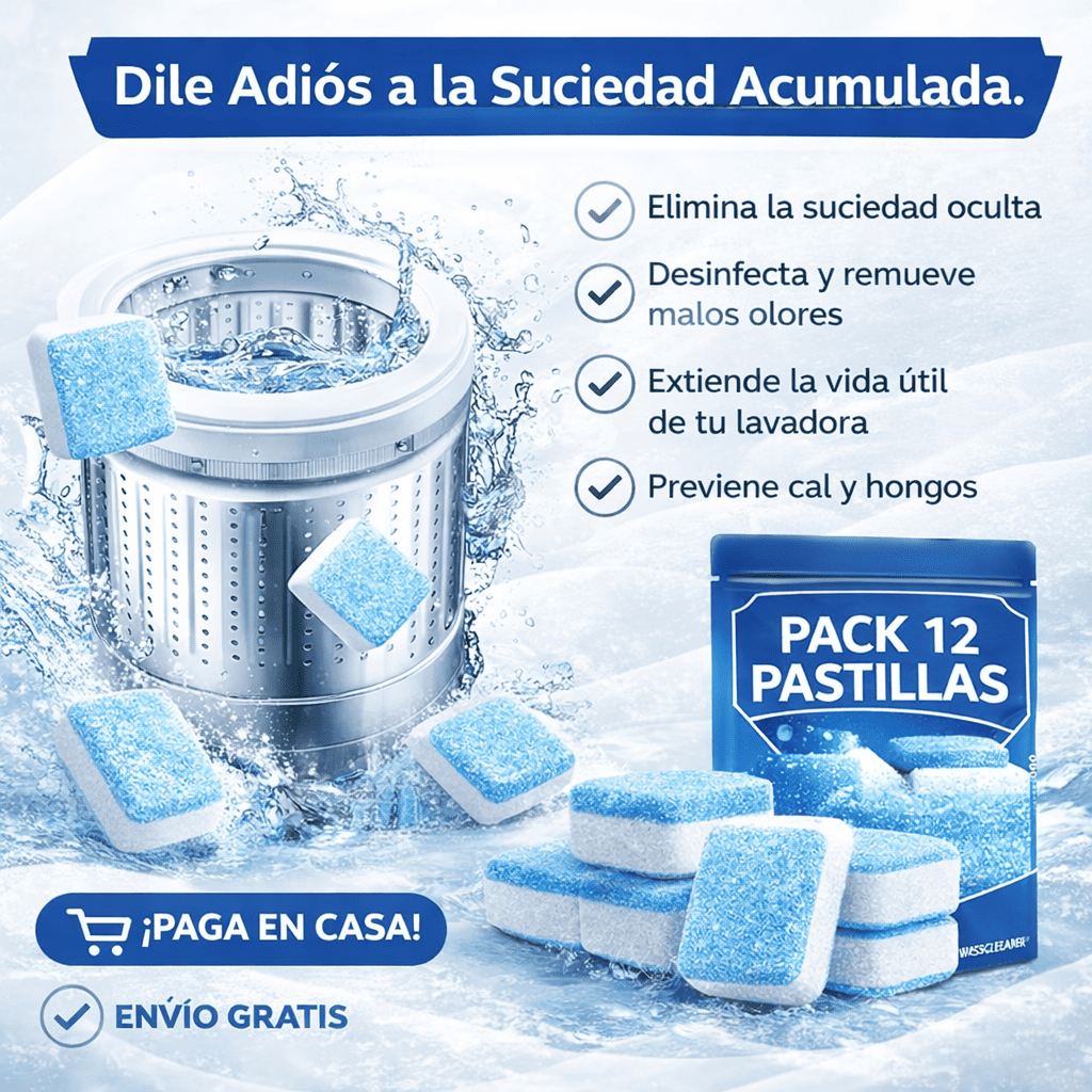 Pack 12 pastillas limpia lavadora - Deja Tu Lavadora como Nueva