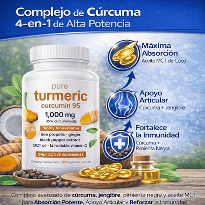 Turmeric® 4 en 1 – Alivio natural para la inflamación y el dolor